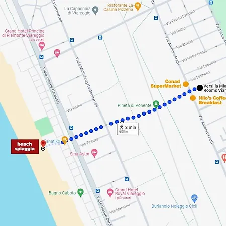 招待所 Versilia Mia - At 8min By Walk! New Rooms! Air Condition! 维亚雷焦